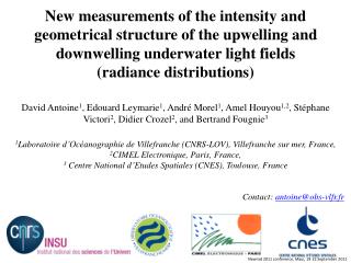 What do we call the underwater “radiance distribution”? Why measuring radiance distributions?