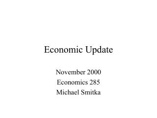 Economic Update