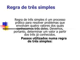 Regra de três simples