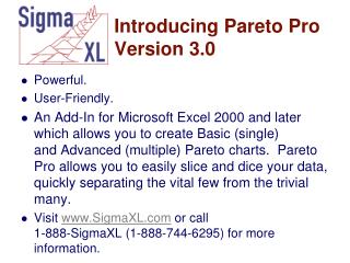 Introducing Pareto Pro Version 3.0