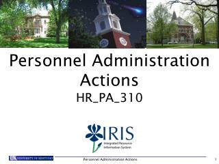 Personnel Administration Actions HR_PA_310