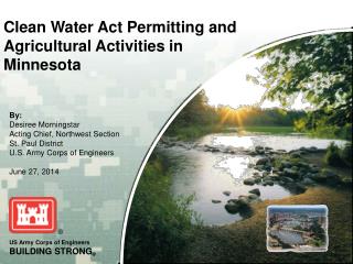 Clean Water Act Permitting and Agricultural Activities in Minnesota
