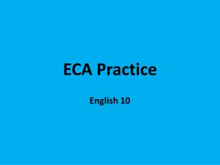ECA Practice