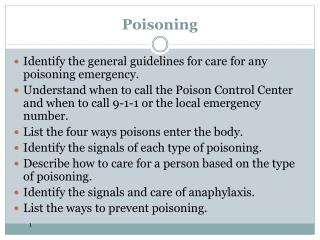 Poisoning