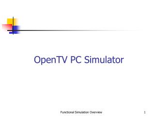 OpenTV PC Simulator