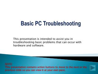 Basic PC Troubleshooting