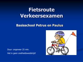 Fietsroute Verkeersexamen