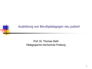 Ausbildung von Berufspädagogen neu justiert