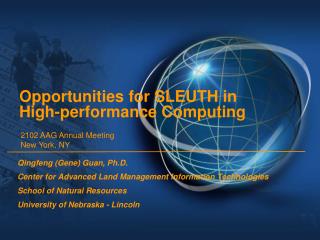 Opportunities for SLEUTH in High-performance Computing