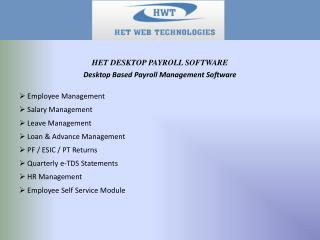 Desktop Based Payroll Management Software