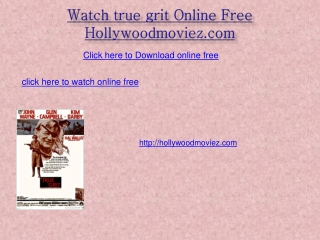Watch true grit Online Free
