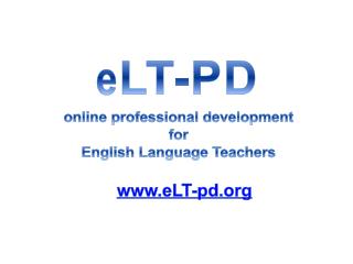 online professional development for English Language Teachers