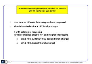 Transverse Phase Space Optimization in a 1.625-cell SRF Photoinjector Gun Cavity