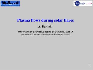 Plasma flows during solar flares