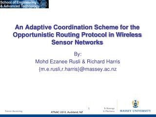 An Adaptive Coordination Scheme for the Opportunistic Routing Protocol in Wireless Sensor Networks