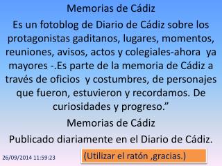 Memorias de Cádiz