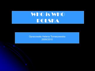 WHO is WHO POLSKA