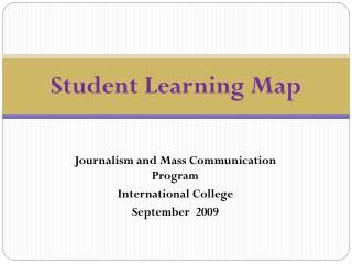 Student Learning Map