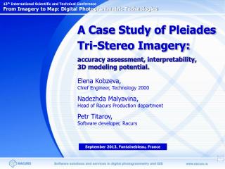 A Case Study of Pleiades Tri-Stereo Imagery: