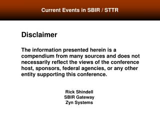 Rick Shindell SBIR Gateway Zyn Systems