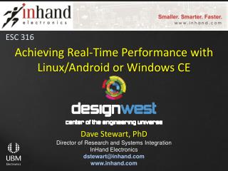 Achieving Real-Time Performance with Linux/Android or Windows CE