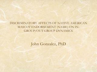 John Gonzalez, PhD