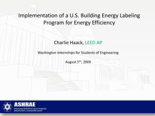 Implementation of a U.S. Building Energy Labeling Program for Energy Efficiency