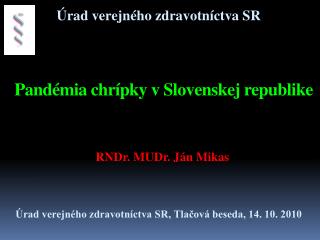 Pandémia chrípky v Slovenskej republike