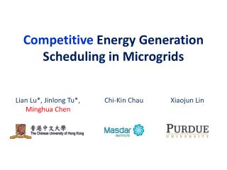 Competitive Energy Generation Scheduling in Microgrids