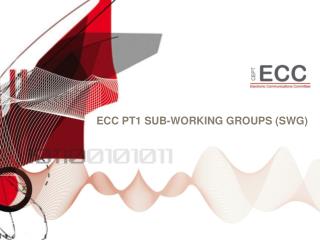 ECC PT1 Sub-W orking Groups (SWG)