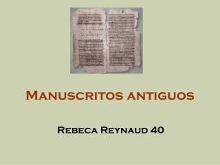 Manuscritos antiguos