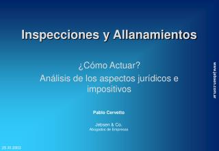 Inspecciones y Allanamientos