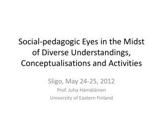 Social-pedagogic Eyes in the Midst of Diverse Understandings, Conceptualisations and Activities