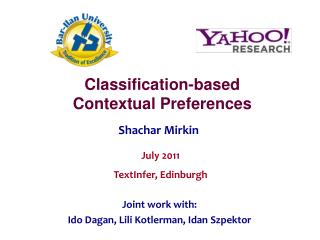 Classification-based Contextual Preferences