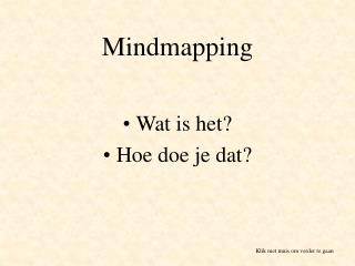 Mindmapping