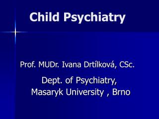 Child Psychiatry