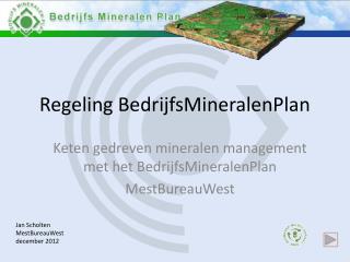 Regeling BedrijfsMineralenPlan