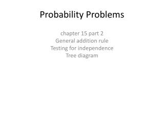 Probability Problems