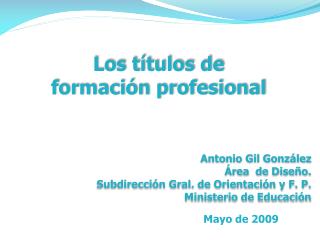 Los títulos de formación profesional