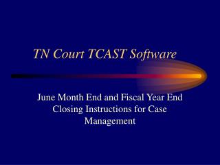 TN Court TCAST Software