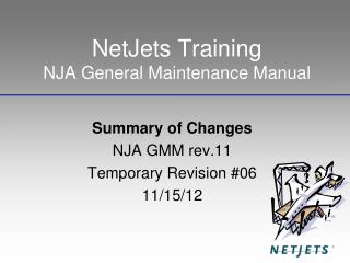 NetJets Training NJA General Maintenance Manual
