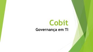 Cobit Governança em TI