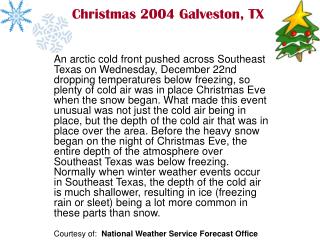 Christmas 2004 Galveston, TX