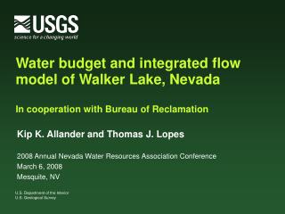 Kip K. Allander and Thomas J. Lopes 2008 Annual Nevada Water Resources Association Conference