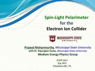 Spin-Light Polarimeter for the Electron Ion Collider