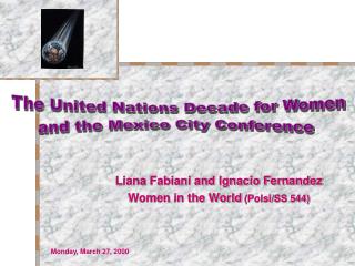 Liana Fabiani and Ignacio Fernandez Women in the World (Polsi/SS 544)
