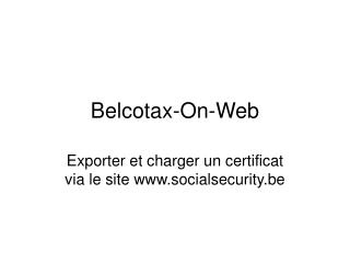 Belcotax-On-Web