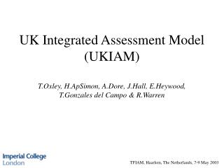UK Integrated Assessment Model (UKIAM)