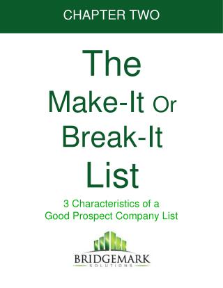 The Make-It Or Break-It List