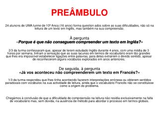 PREÂMBULO